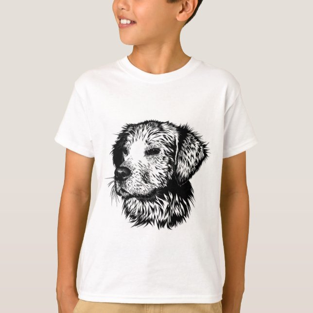 Camiseta Desenho da Cabeça Canina (Frente)