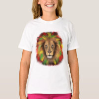 Desenho da cabeça de leão Rasta vermelho amarelo v