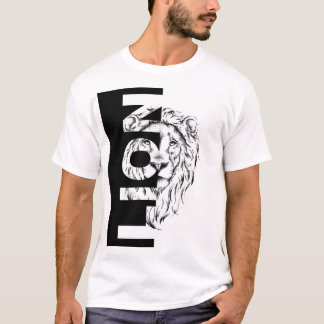 Camiseta Desenho da cabeça de um leão