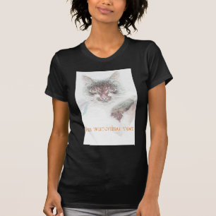 Camiseta Desenho Da Cara Do Cate Cute Zangado