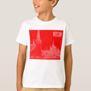 Camiseta Desenho da Catedral Vermelha da Rua de Moscou