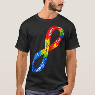 Camiseta Desenho da fita do infinito do autismo uma neurodi