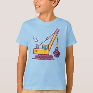 Camiseta Desenho da grua de construção - Inspirado pelas cr
