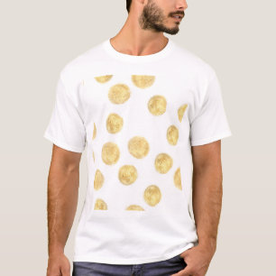 Camiseta Desenho da mão da Bolinhas do ouro