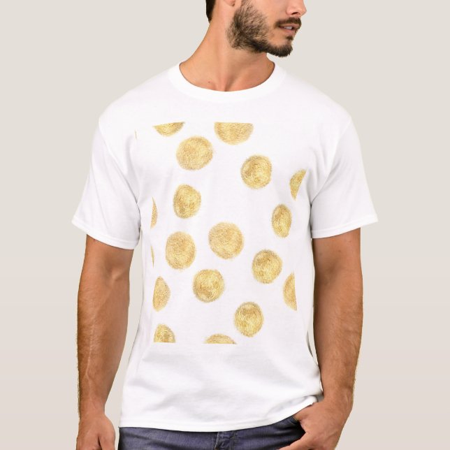 Camiseta Desenho da mão da Bolinhas do ouro (Frente)