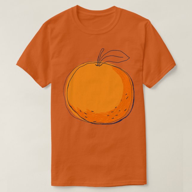 Camiseta Desenho da Mão Laranja (Frente do Design)