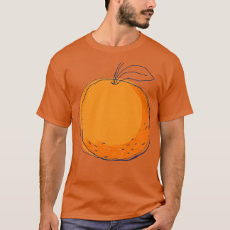 Camiseta Desenho da Mão Laranja