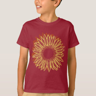 Camiseta Desenho Da Mão Luminosa Rústica Floral