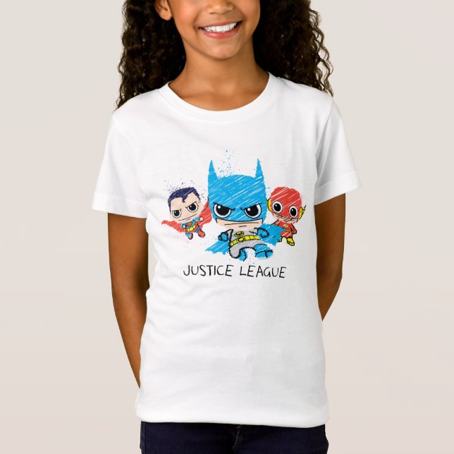 Camiseta Desenho da Mini Justice League (Frente)