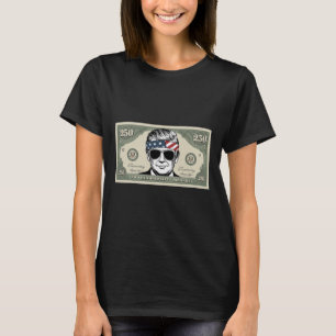 Camiseta Desenho da Nota de Dólar Comemorativa de 250 Anos