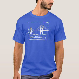 Camiseta Desenho da Ponte Azul de Savannah vintage