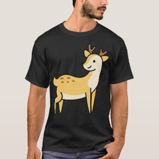 Camiseta Desenho da porta do veado de bebê bonito