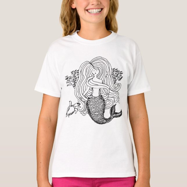 Camiseta Desenho da Sereia e Amigos (Frente)