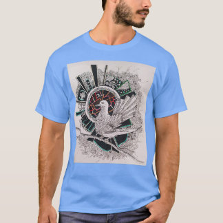 Camiseta desenho das canetas dos pombos-pombo