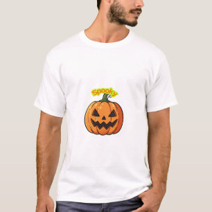 Camiseta Desenho de Abóbora Assustadora de Halloween