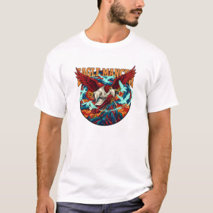 Camiseta Desenho de Águia Mancer Feitiçaria Fantasia Arte M