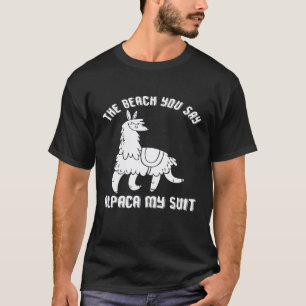 Camiseta Desenho de Amante de Alpaca Férias de Llama na Pra