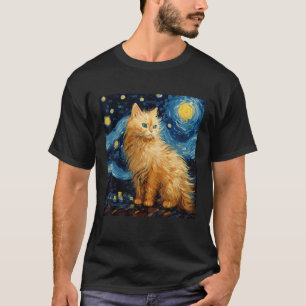 Camiseta Desenho de Amante de Gato Persa para Mãe e Pai de 