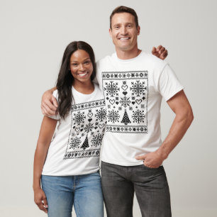 Camiseta Desenho de Amostrador de Padrão Cruzado Amante de