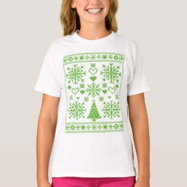 Camiseta Desenho de Amostragem de Padrão Cruzado Amante de