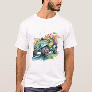 Camiseta desenho de aquarela com unidade de velocidade