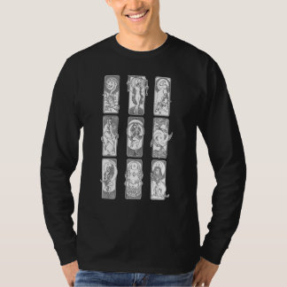 Camiseta Desenho de Arte de Personagem Esotérico de Signos