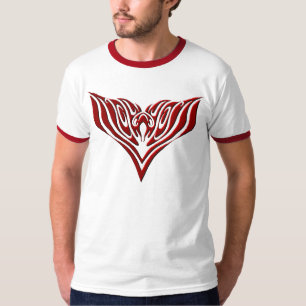 Camiseta Desenho de Arte de Tatuagem Neo-Tribal de Pássaro