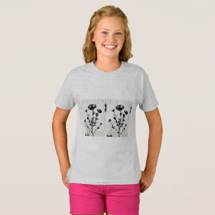 Camiseta Desenho de Arte Flor Medieval