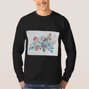 Camiseta Desenho de Arte Floral - Ilustração Botânica Vibra