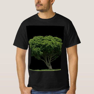 camiseta desenho de árvore mangas curtas