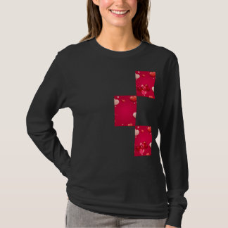 Camiseta Desenho de Balão de Corações Flutuantes – Dia dos