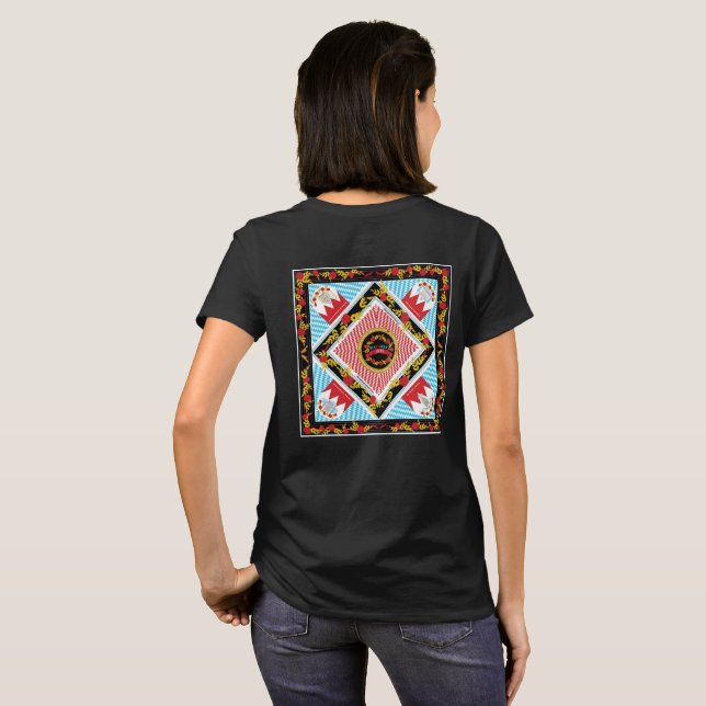 Camiseta Desenho de Bandana (Parte Traseira Completa)