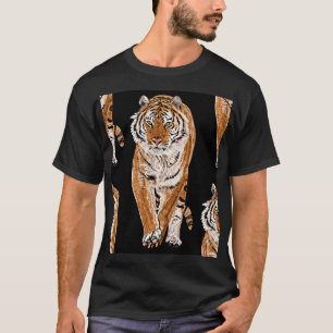 Camiseta Desenho de Bengala Tiger: Impressão em Animais Vin