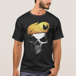 Camiseta Desenho de Boina Tático de Crânio Militar Soldado