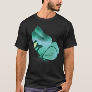 Camiseta Desenho de borboleta multicolorido e colorido