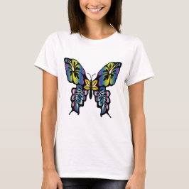 Camiseta Desenho de borboleta para senhoras Papillon.