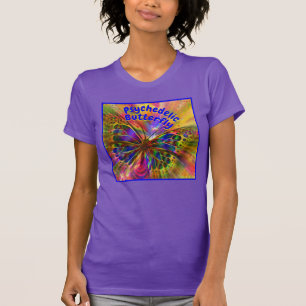 Camiseta Desenho de Borboleta Psycadélica