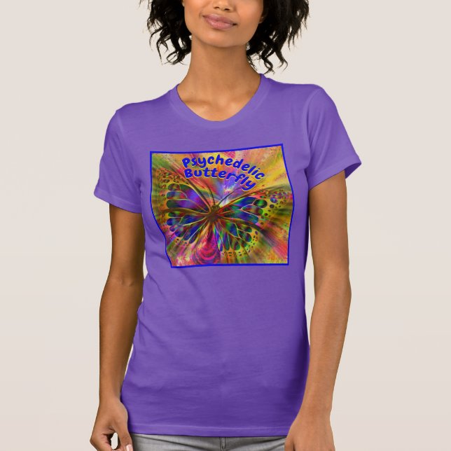 Camiseta Desenho de Borboleta Psycadélica (Frente)