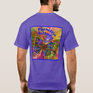 Camiseta Desenho de Borboleta Psycadélica