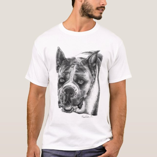 Camiseta Desenho de Boxer (Frente)