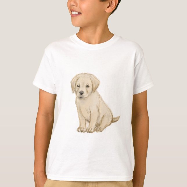 Camiseta Desenho de cachorrinho labrador (Frente)