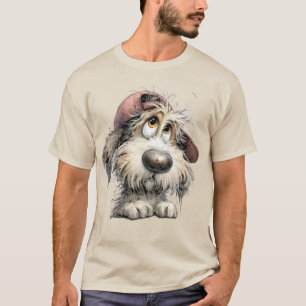 Camiseta Desenho de cachorro excêntrico fofo
