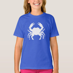 Camiseta desenho de caranguejo pixel