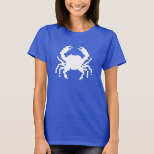 Camiseta desenho de caranguejo pixel