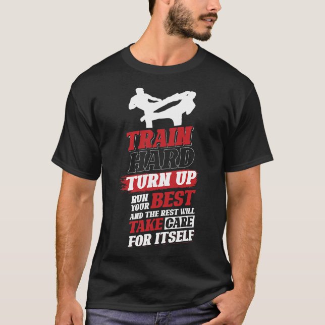 Camiseta Desenho de Cardio Kickboxing Para Kickboxer (Frente)