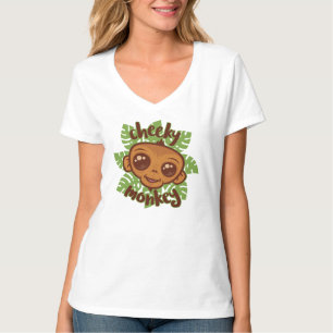 Camiseta Desenho De Cartoon De Macaco Cheiroso