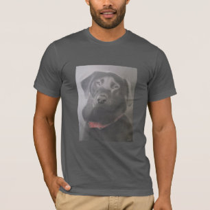Camiseta Desenho de carvão vegetal bonito de labrador