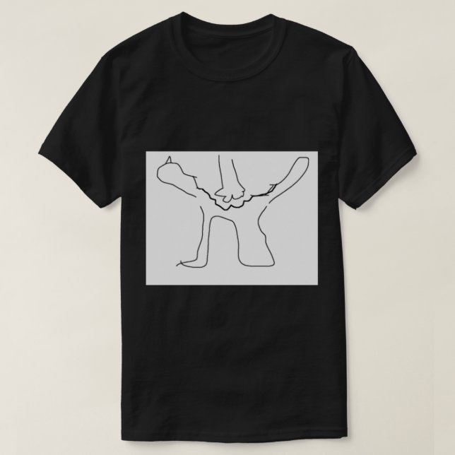 Camiseta Desenho de Cat xQc Longo (Frente do Design)