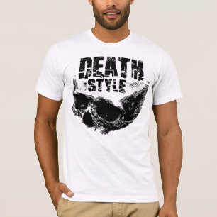 Camiseta Desenho de Caveira Estilo Morte