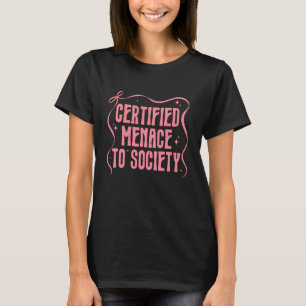 Camiseta Desenho de Certeza de Perigo para a Sociedade
